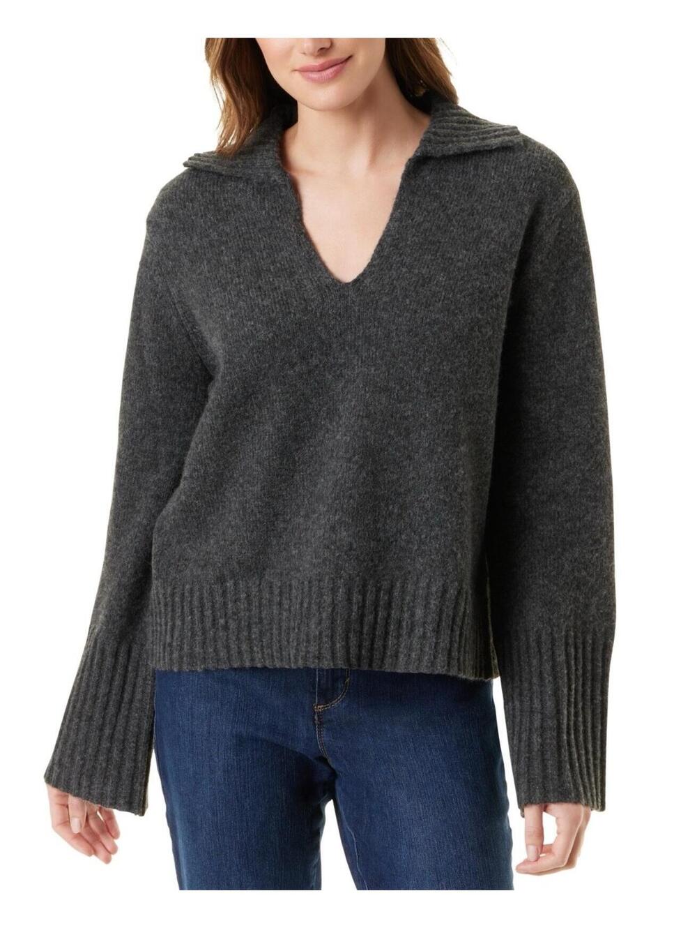 $48 Gloria Vanderbilt Women's Abella V-Neck Sweater -Black M